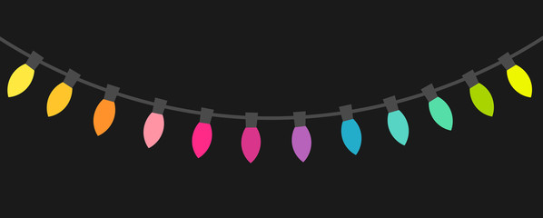 Canvas Print - christmas lights string
