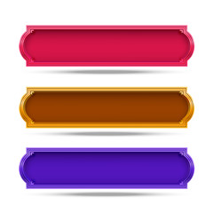Wall Mural - Frame color set design on the white background. Vector illustration