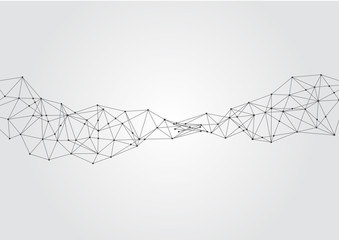 Wall Mural - Polygonal connection abstract background