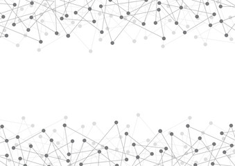 Wall Mural - Abstract polygonal with connecting dots and lines. Vector network and connection concept.