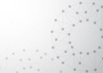 Wall Mural - Abstract background global polygonal with dots and lines. Vector social network and connecting concept.