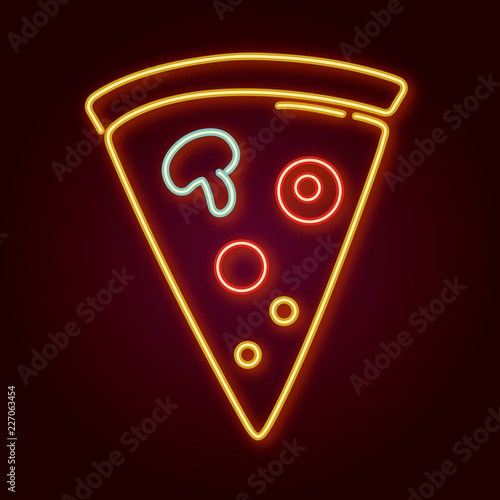 Vector Neon Sign Pizza Template For Store Signs Posters Banners Cafe Billboard Nightclub Stock Vector Adobe Stock
