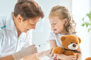 Wall Mural - vaccination to a child