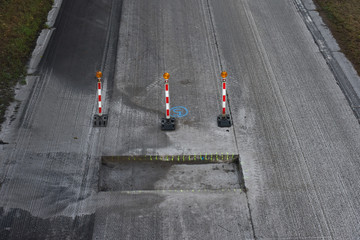 Poster - chantier autoroute beton route travaux