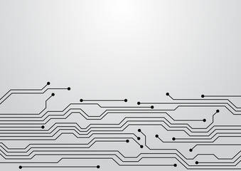 Wall Mural - Abstract background technology with dots and lines. Vector social network and connecting concept.