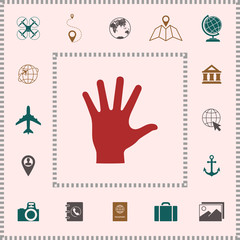 Helping hand silhouette- icon