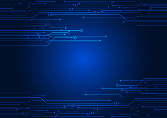 Abstract background blue color technology concept. Vector illustration dots and lines social network and connecting.
