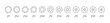 © o_a - Camera lens diaphragm lined icons row with aperture value numbers
