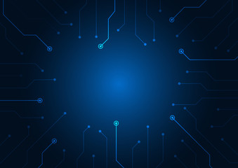 Wall Mural - Abstract background blue color technology concept. Vector illustration dots and lines social network and connecting.