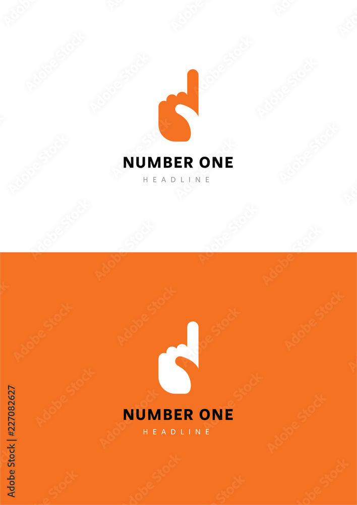 Number one logo template. Stock Vector | Adobe Stock