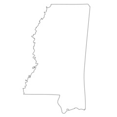 Wall Mural - Mississippi - map state of USA