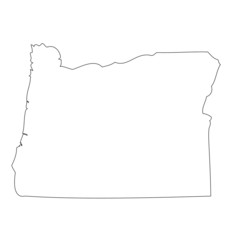 Wall Mural - Oregon - map state of USA