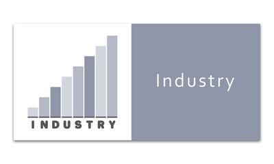 Industry - Increasing graph on white background