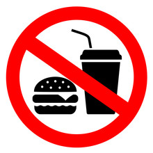 No Eating Vector Sign