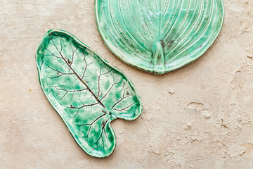 Wall Mural - Handmade decorative ceramic dishes as pottery concept