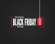 Black Friday Sale Sign On Black Background