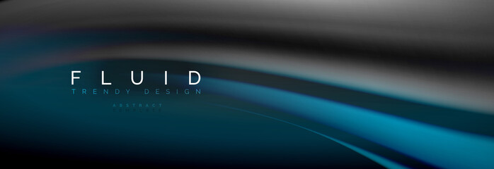 Fluid color wave line background. Trendy abstract layout template for business or technology presentation, internet poster or web brochure cover, wallpaper