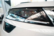 The Headlamp Of A Modern Prestigious Car From A Close Angle