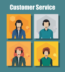 Wall Mural - customer service call center