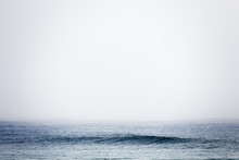 Minimalist Foggy Blue Sea And Sky