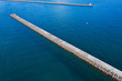 Top view of the breakwater