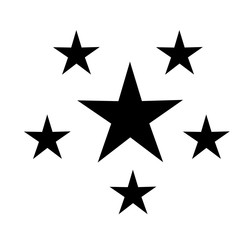 Wall Mural - five stars icon on white background. five stars icon for your web site design, logo, app, ui. flat s