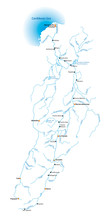 Map Of The Magdalena River, Longest River In Colombia