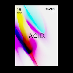 Wall Mural - abstract gradient shapes a4 poster. modern design cover backdrop. trendy color flow artwork