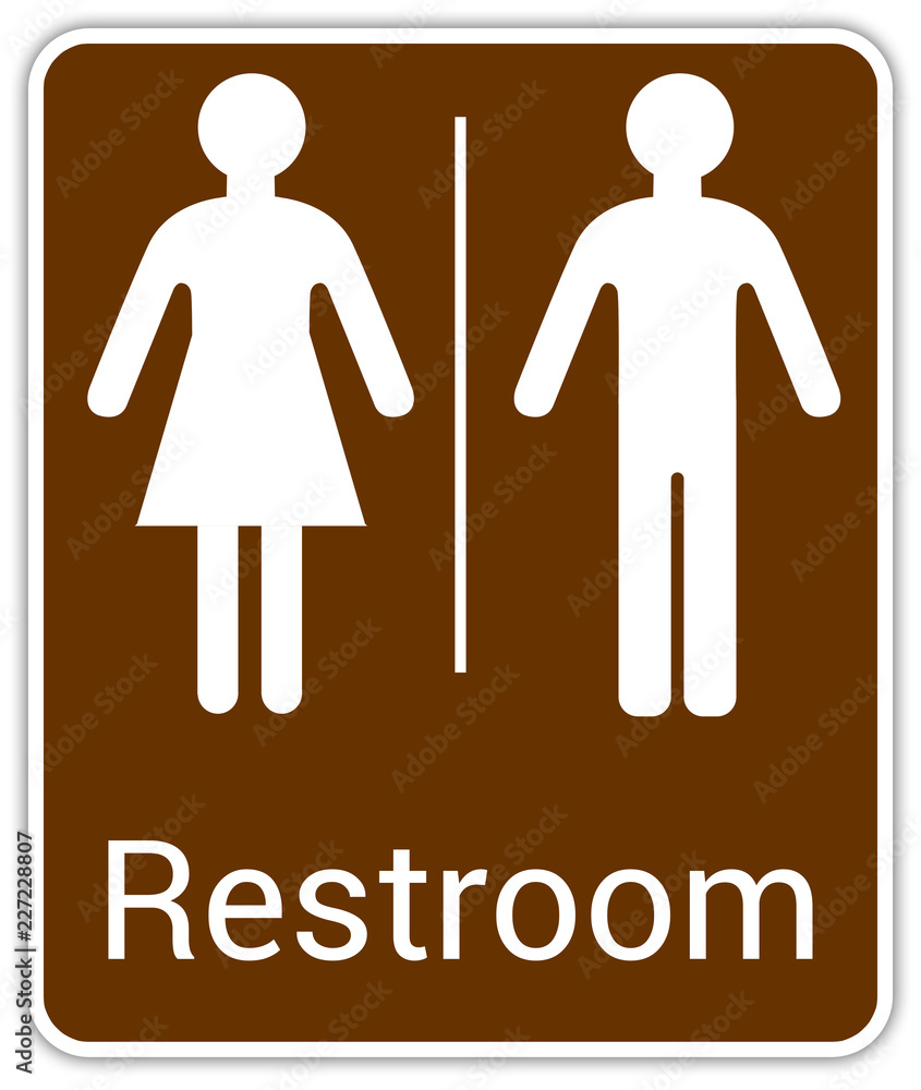 Panneau Toilette Bois Unisexe - Déco Murale Fun Et Rustique - 20x20 Cm - Pour Maison, Bureau, Hôtel