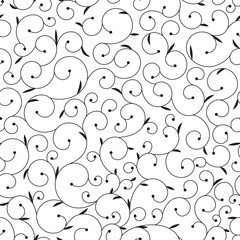Wall Mural - Vector abstract swirl seamless pattern for your design.