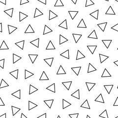Wall Mural - vector abstract seamless pattern of outline triangles.