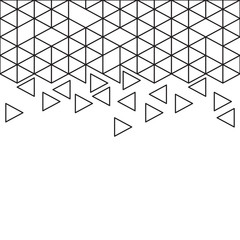 Wall Mural - Vector border with triangles. Abstract border with triangles. Geometric background.