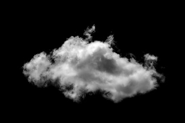 Wall Mural - white fluffy clouds in the black sky background