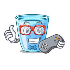 Poster - Gamer water glass isolated on the mascot