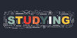 © Bluehousestudio - Design Concept Of Word STUDYING Website Banner.