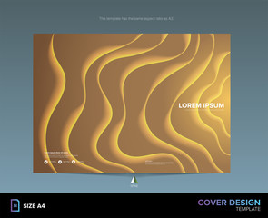 Wall Mural - curvy pattern cover in vector