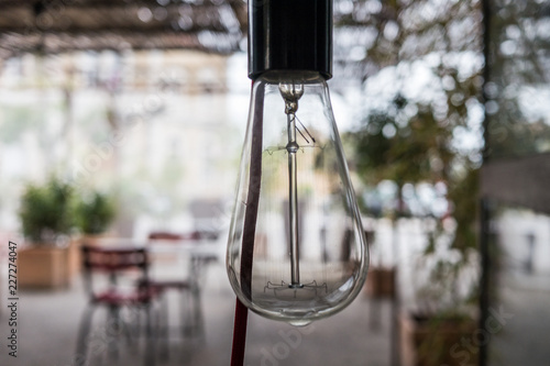 Photographie Glühbirne Cafe frankreich Marsanne lampe retro