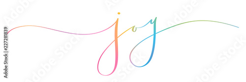 Fotomural JOY brush calligraphy banner