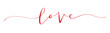 LOVE brush calligraphy banner