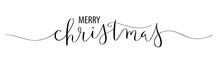 MERRY CHRISTMAS Brush Calligraphy Banner