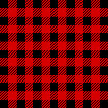 Lumberjack Buffalo Plaid Seamless Pattern. Red And Black Lumberjack
