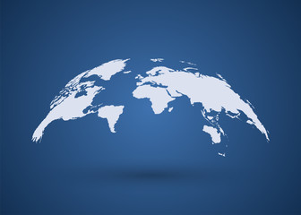 Wall Mural - gray globe earth map. world map. wold map vector