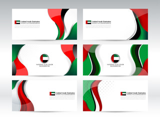 Wall Mural - National Flag Color of United Arab Emirates Background Concept for Independence Day and other events, Vector Illustration Design