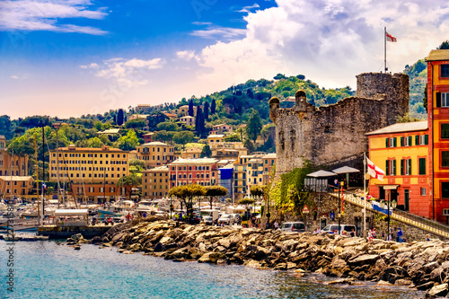 Photographie italian riviera landscape Santa Margherita Ligure castle italy