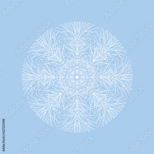 Tender bog modern style single snowflake