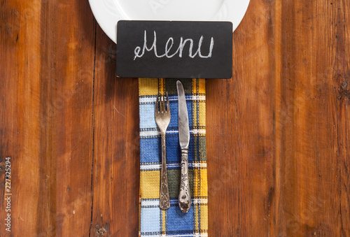 Restaurant Menu Design Restaurant Menu With Empty And White Plate