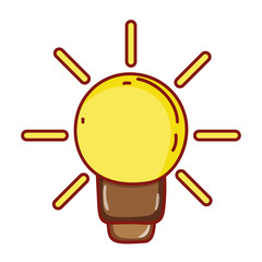 Sticker - Light bulb drawing