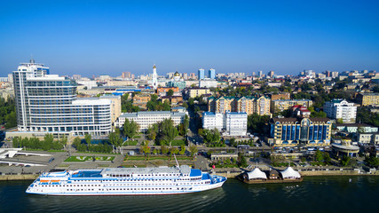 Wall Mural - Aerial view to embankment of Rostov-on-Don. Russia