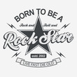 Rock star lettering, poster or t-shirt, vector