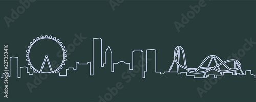 Orlando Single Line Skyline